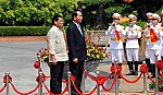 Chủ tịch nước Trần Đại Quang chủ trì lễ đón Tổng thống Philippines