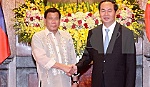 Chủ tịch nước Trần Đại Quang hội đàm với Tổng thống Philippines