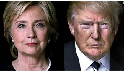 Ứng cử viên Hillary Clinton của đảng Dân chủ và Donald Trump của phe Cộng hòa. Nguồn: CNN
