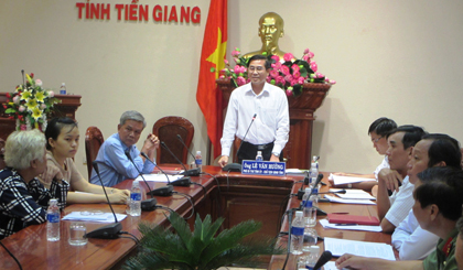 Ông Lê Văn Hưởng, Chủ tịch UBND tỉnh kết luận vụ khiếu nại của bà Nguyễn Thị Sáu.