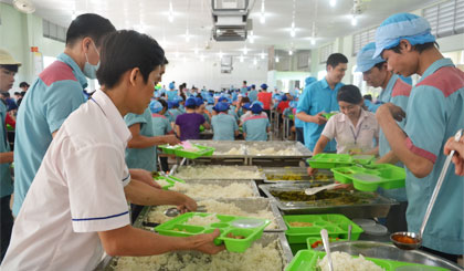 Bếp ăn tập thể của Công ty TNHH Minh Hưng Tiền Giang.
