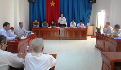 Ông Lê Văn Hưởng, Chủ tịch UBND tỉnh kết luận vụ khiếu nại của ông Nguyễn Văn Ngô.