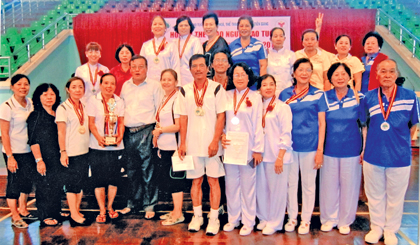CLB Thể dục dưỡng sinh huyện đạt giải tại Hội thi thể thao Người cao tuổi.