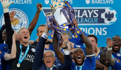 Leicester vô địch Premier League. (Nguồn: Getty Images)