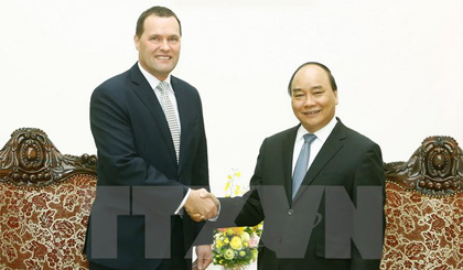 Thủ tướng Nguyễn Xuân Phúc tiếp Đại sứ Cộng hòa Séc tại Việt Nam Martin Klepetko đến chào từ biệt. Ảnh: Thống Nhất/TTXVN