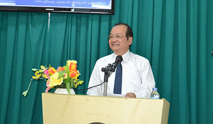 Ông Trần Thanh Đức, Phó Chủ tịch UBND tỉnh phát biểu tại hội nghị