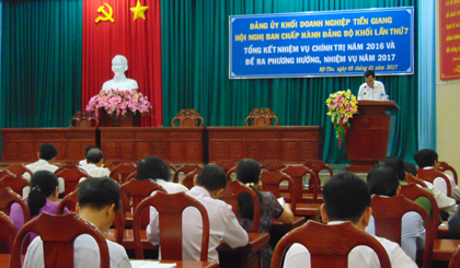 Đảng ủy Khối doanh nghiệp tỉnh Tiền Giang tổ chức Hội nghị Ban Chấp hành Đảng bộ khối lần thứ 7.