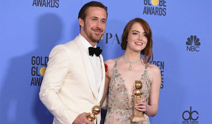 Ryan Gosling và Emma Stone - Nữ diễn viên chính xuất sắc nhất. Ảnh ABC