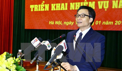 Phó Thủ tướng Chính phủ Vũ Đức Đam phát biểu. Ảnh: Minh Quyết/TTXVN