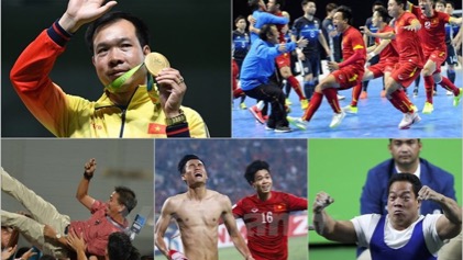 Thể thao Việt Nam thăng hoa, đầy xúc cảm trong năm Bính Thân. (Ảnh: Minh Chiến/Vietnam+)