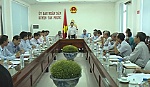 Leaders of province works with Tan Phuoc district