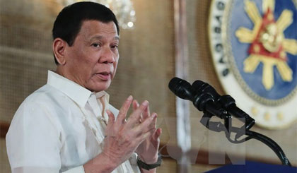 Tổng thống Philippines Rodrigo Duterte. Nguồn: EPA/TTXVN
