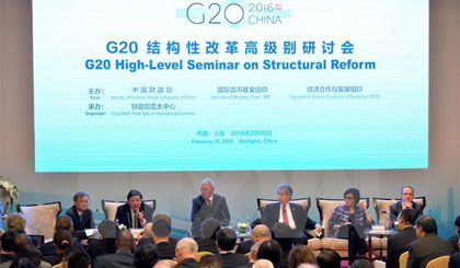 Các quan chức cấp cao tham dự diễn đàn tại Hội nghị G20 ở Thượng Hải. Ảnh minh họa. Nguồn: THX/TTXVN