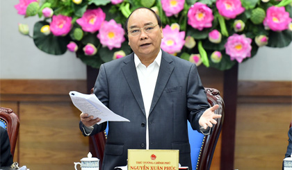 Thủ tướng kết luận phiên họp Chính phủ thường kỳ tháng 3/2017. Ảnh: VGP/Quang Hiếu