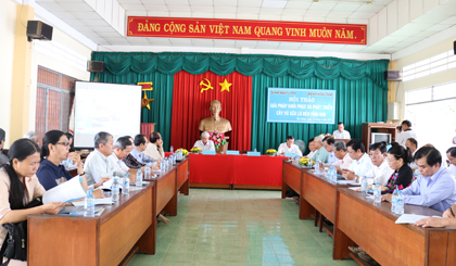 Quang cảnh Hội thảo Giải pháp khôi phục và phát triển cây vú sữa Lò Rèn Vĩnh Kim.