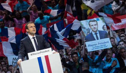 Ứng cử viên Emmanuel Macron vận động tranh cử. Nguồn: Getty Images