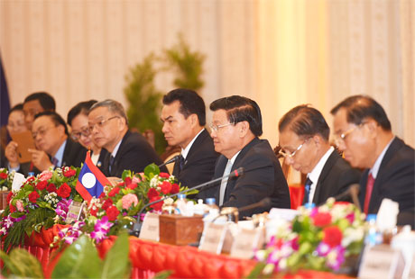 Thủ tướng Lào Thongloun Sisoulith phát biểu tại hội đàm. Ảnh: VGP/Quang Hiếu
