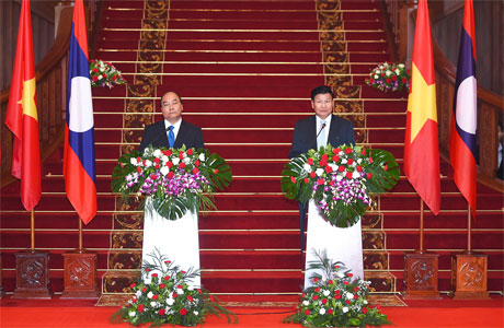 Hai Thủ tướng chủ trì họp báo sau hội đàm. Ảnh: VGP/Quang Hiếu
