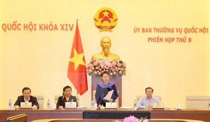 National Assembly Chairwoman Nguyen Thi Kim Ngan speaks at the 9th meeting of the NA Standing Committee (Photo: VNA)