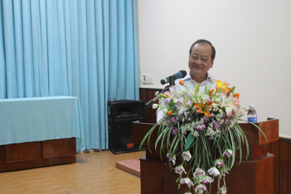Ông Trần Thanh Đức, Phó Chủ tịch UBND tỉnh phát biểu tại hội nghị 
