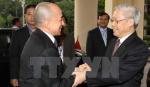 Vietnamese, Cambodian leaders exchange congratulations on diplomatic ties