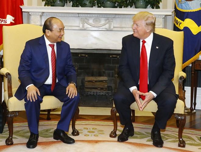 Vietnamese Prime Minister Nguyen Xuan Phuc and US President Donald Trump (Photo: VNA)