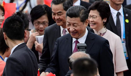 Chủ tịch Trung Quốc Tập Cận Bình tại Hong Kong. Nguồn: AFP/Getty Images