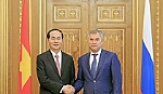 President Tran Dai Quang hails Vietnam-Russia parliamentary ties