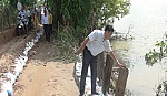 UBND huyện Cái Bè khảo sát sạt lở ở xã An Hữu