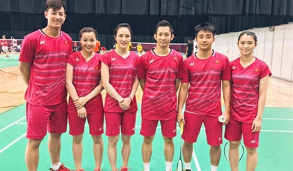Vietnamese badminton team (Photo: Courtesy of Nguyen Tien Minh)