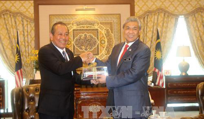 Deputy Prime Minister Truong Hoa Binh (L) and his Malaysian counterpart Ahmad Zahid Hamidi (Source: VNA)