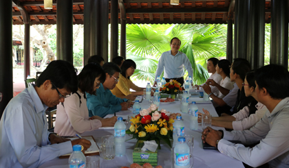 Ông Trần Thanh Đức, Phó Chủ tịch UBND tỉnh phát biểu tại buổi làm việc với Công ty cổ phần Du lịch Tiền Giang