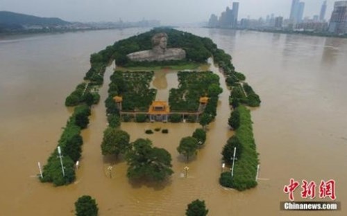 Hình ảnh lũ lụt tại tỉnh Hồ Nam (Trung Quốc). Ảnh: Chinanews