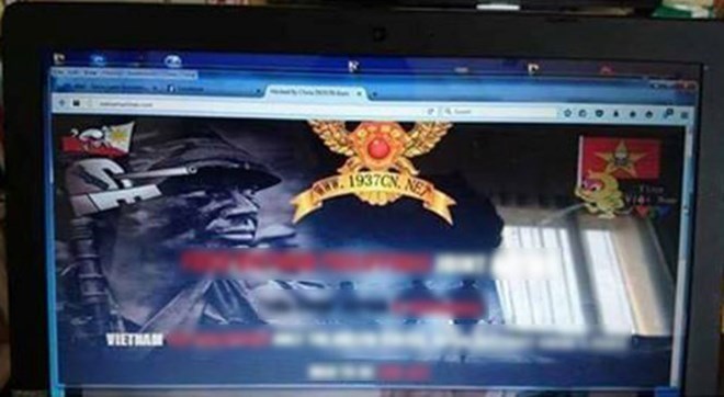 Hình ảnh website bị hacker thay đổi giao diện trong một số trường hợp bị tấn công trong thời gian qua. (Ảnh chụp màn hình)