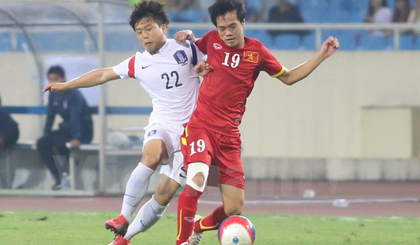 Lứa Văn Toàn, Công Phượng từng cầm hòa U23 Hàn Quốc hồi năm 2015. (Ảnh: Minh Chiến/Vietnam+)