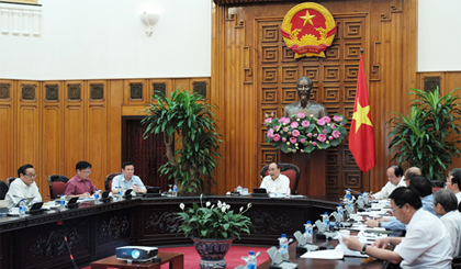 Quang cảnh cuộc họp của Thủ tướng với Tổ tư vấn. Ảnh: VGP/Quang Hiếu