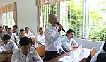 Chủ tịch UBND tỉnh Lê Văn Hưởng tiếp xúc cử tri thị trấn Chợ Gạo