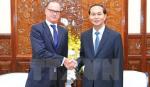 President Tran Dai Quang bids farewell to Austria Ambassador