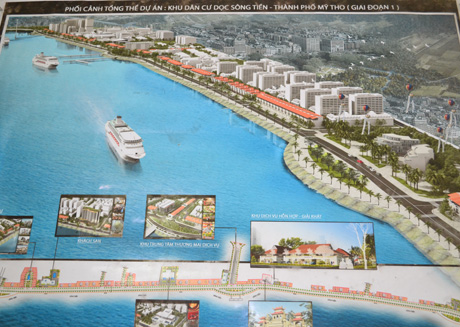 Mô hình Dự án Khu dân cư dọc sông Tiền (giai đoạn 1).