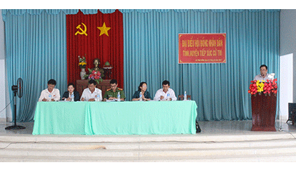 Đoàn đại biểu HĐND tỉnh, huyện Cái Bè tiếp xúc cử tri tại xã An Thái Đông