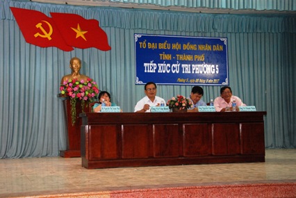 Standing Deputy Secretary of the Tien Giang provincial Party Committee Vo Van Binh delivered a speech at the meeting.