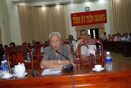 Cán bộ lão thành cách mạng Nguyễn Văn Thạnh chia sẻ về kết quả lãnh đạo của BCH Đảng bộ tỉnh thời gian qua