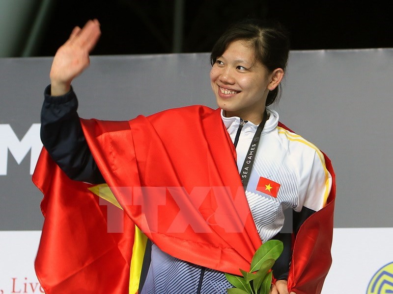 Vietnamese swimmer Nguyen Thi Anh Vien (Source:VNA) 