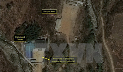 Bãi thử hạt nhân ngầm Punggye-ri của Triều Tiên. Nguồn: 38 North/TTXVN