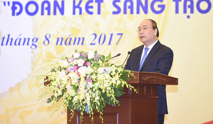 PM Nguyen Xuan Phuc speaking at the ceremony (Credit: VGP)