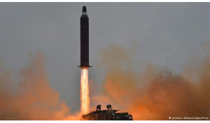 Một vụ phóng tên lửa của Triều Tiên. Nguồn: KCNA
