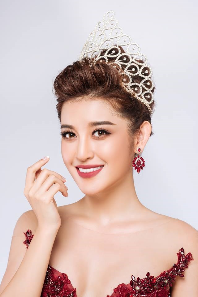 Hình ảnh Huyền My trên trang fanpage của Miss Grand International.