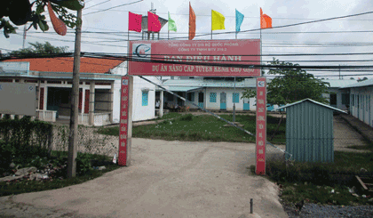 Trụ sở UBND xã Quơn Long (cũ) cho thuê làm Ban Điều hành Dự án Nâng cấp tuyến kinh Chợ Gạo.