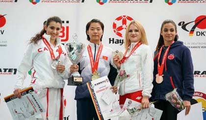 Nguyen Thi Ngoan and the gold medal won at the Karate 1-Premier League.