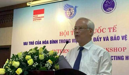 NA Vice Chairman Uong Chu Luu speaks at the event. (Credit: CPV)